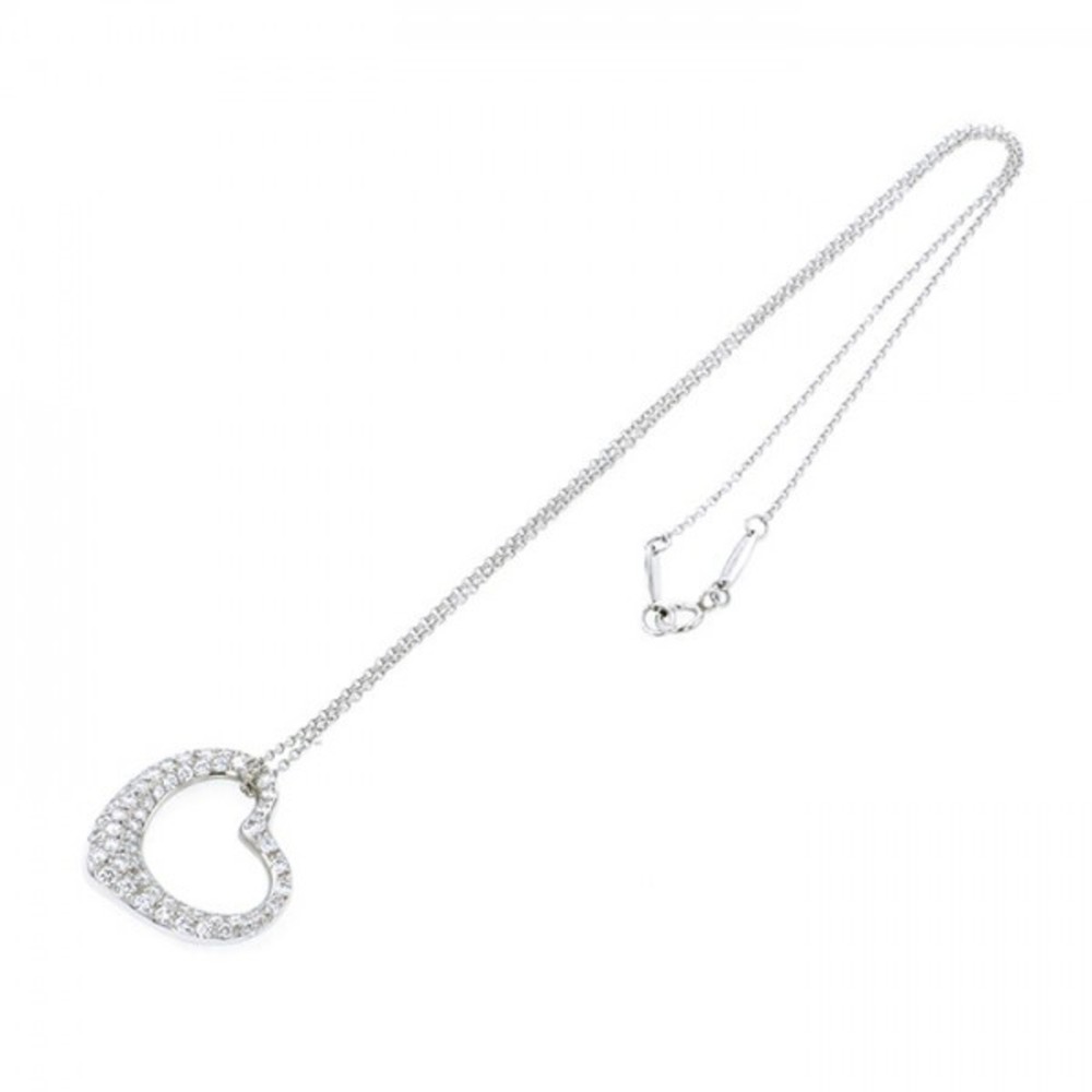 TIFFANY Open Heart Necklace/Pendant PT950 - Picture 2 of 4